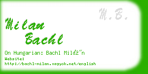 milan bachl business card